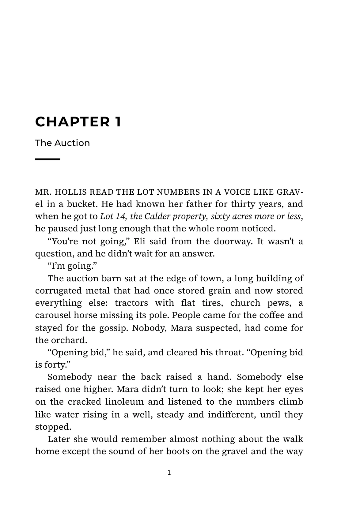 The opening page of a chapter in the Modern style
